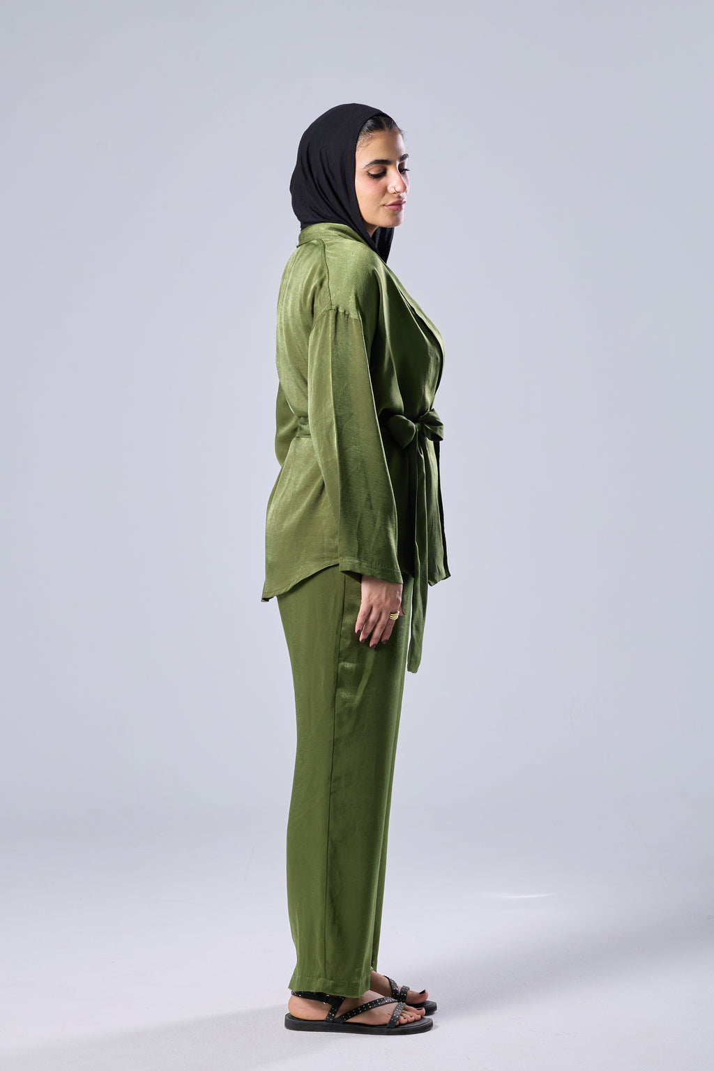 The olive suit