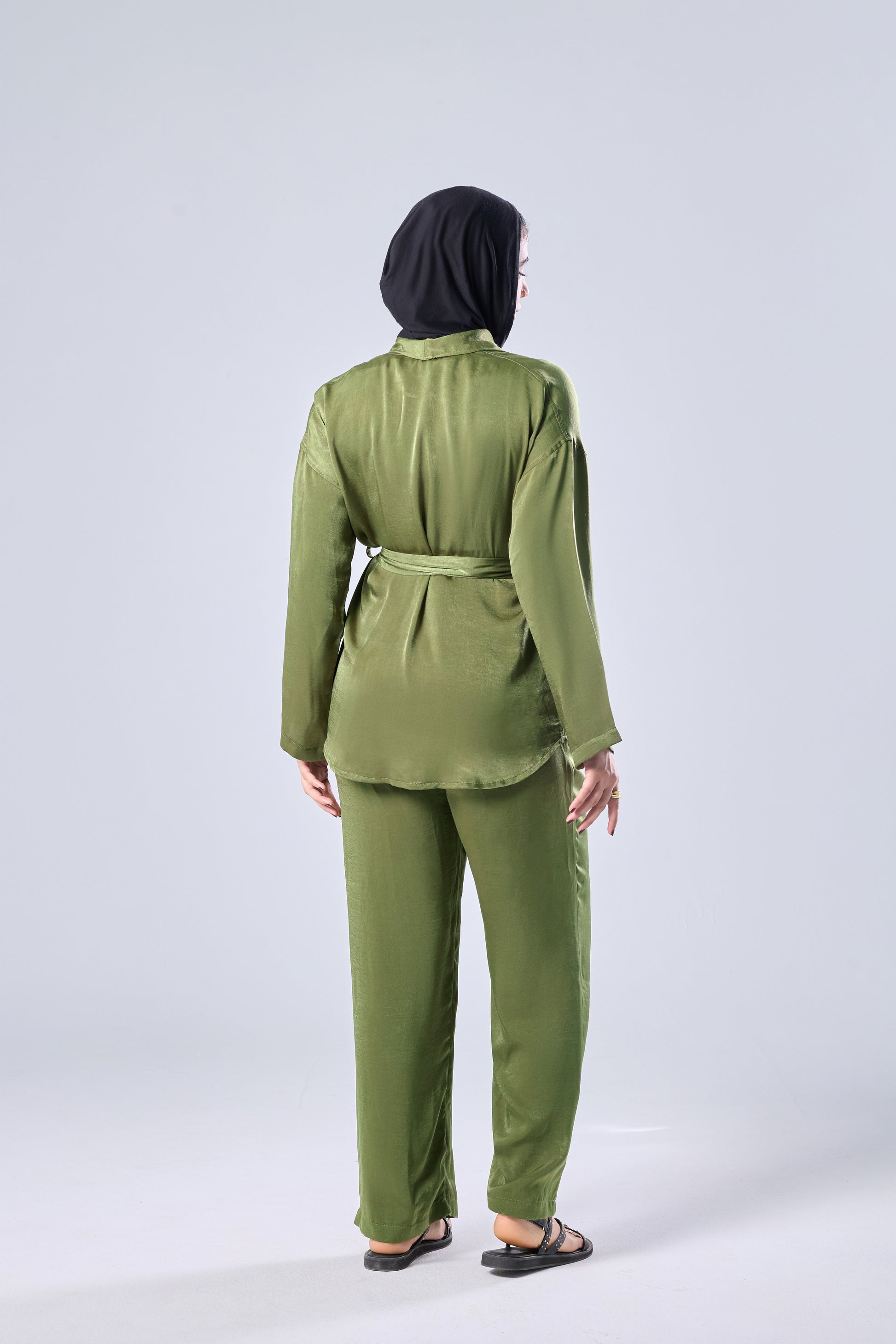 The olive suit