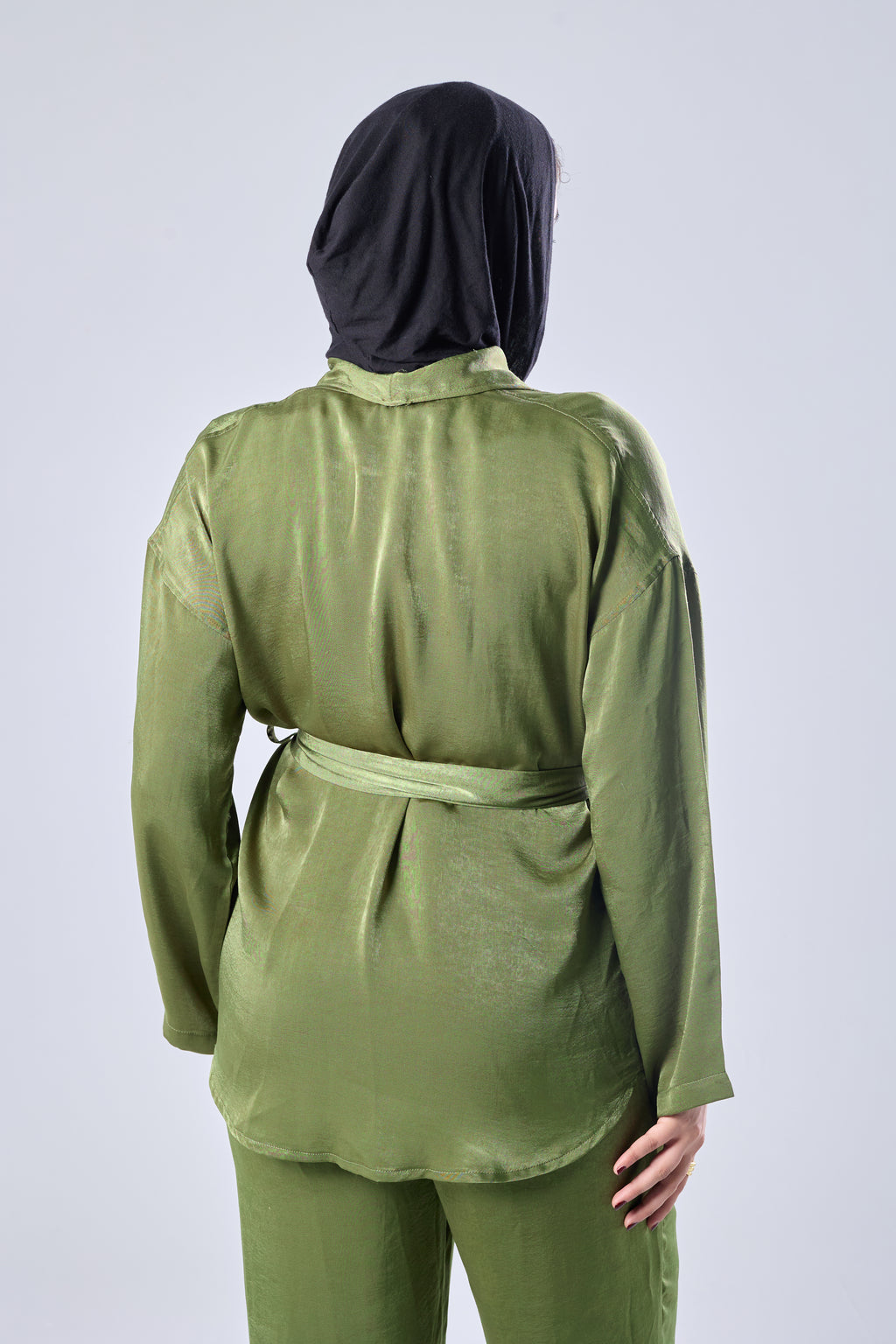 The olive blouse