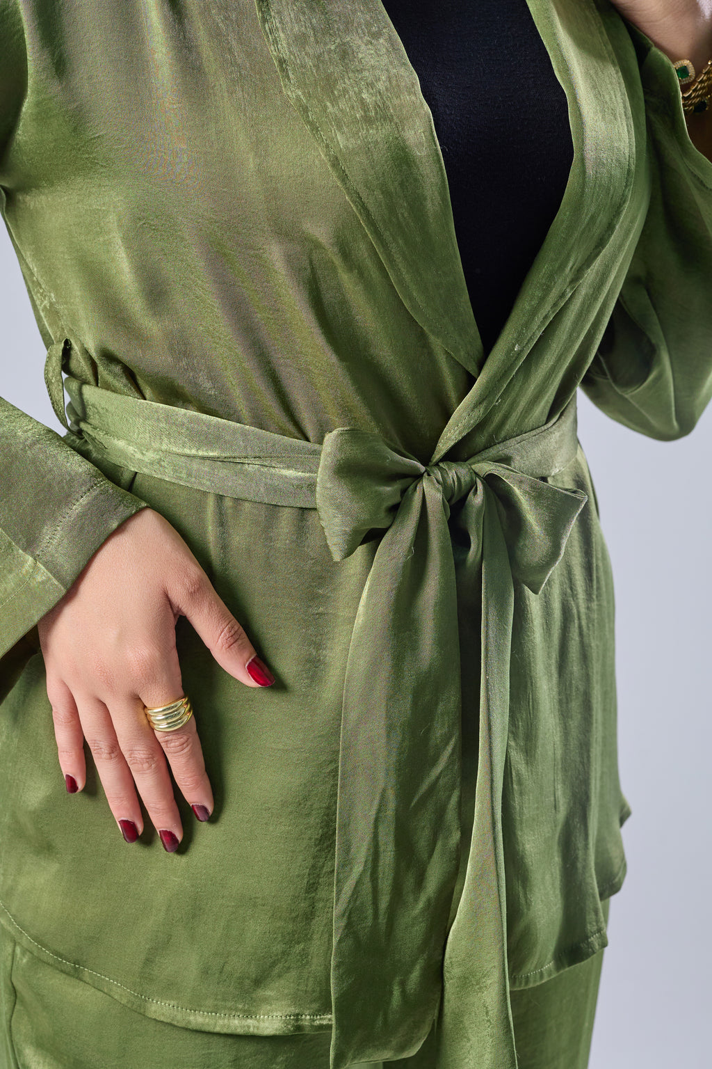 The olive blouse