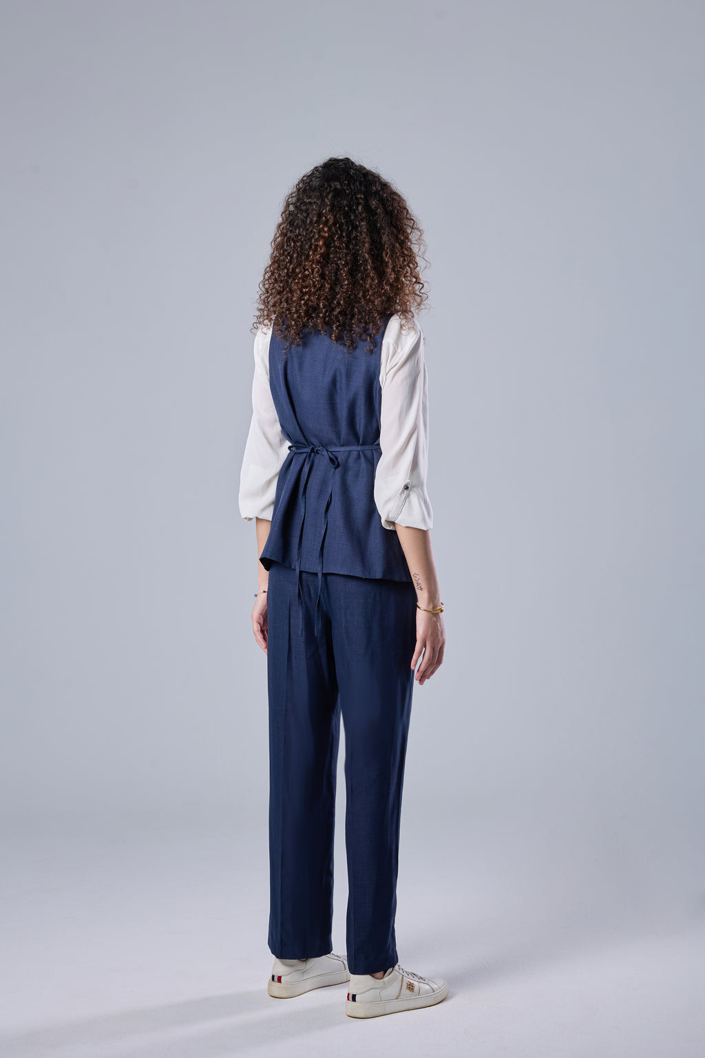 The navy suit