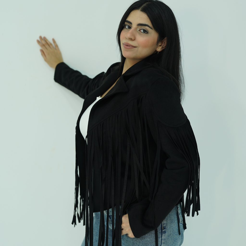 Black Fringed jacket