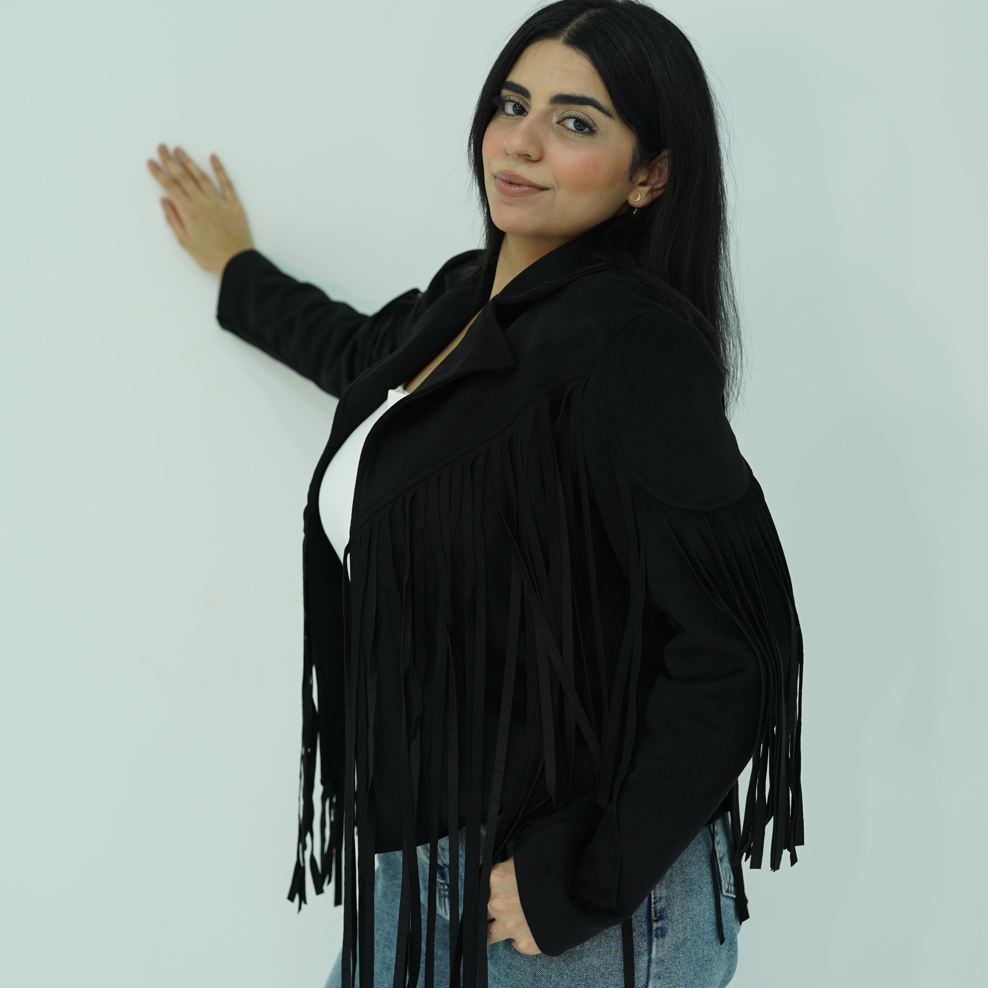 Black Fringed jacket