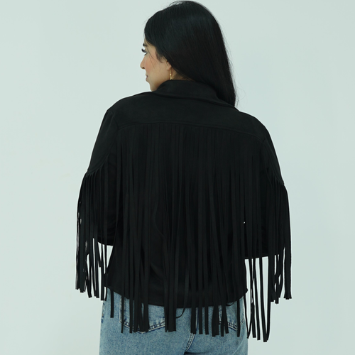 Black Fringed jacket