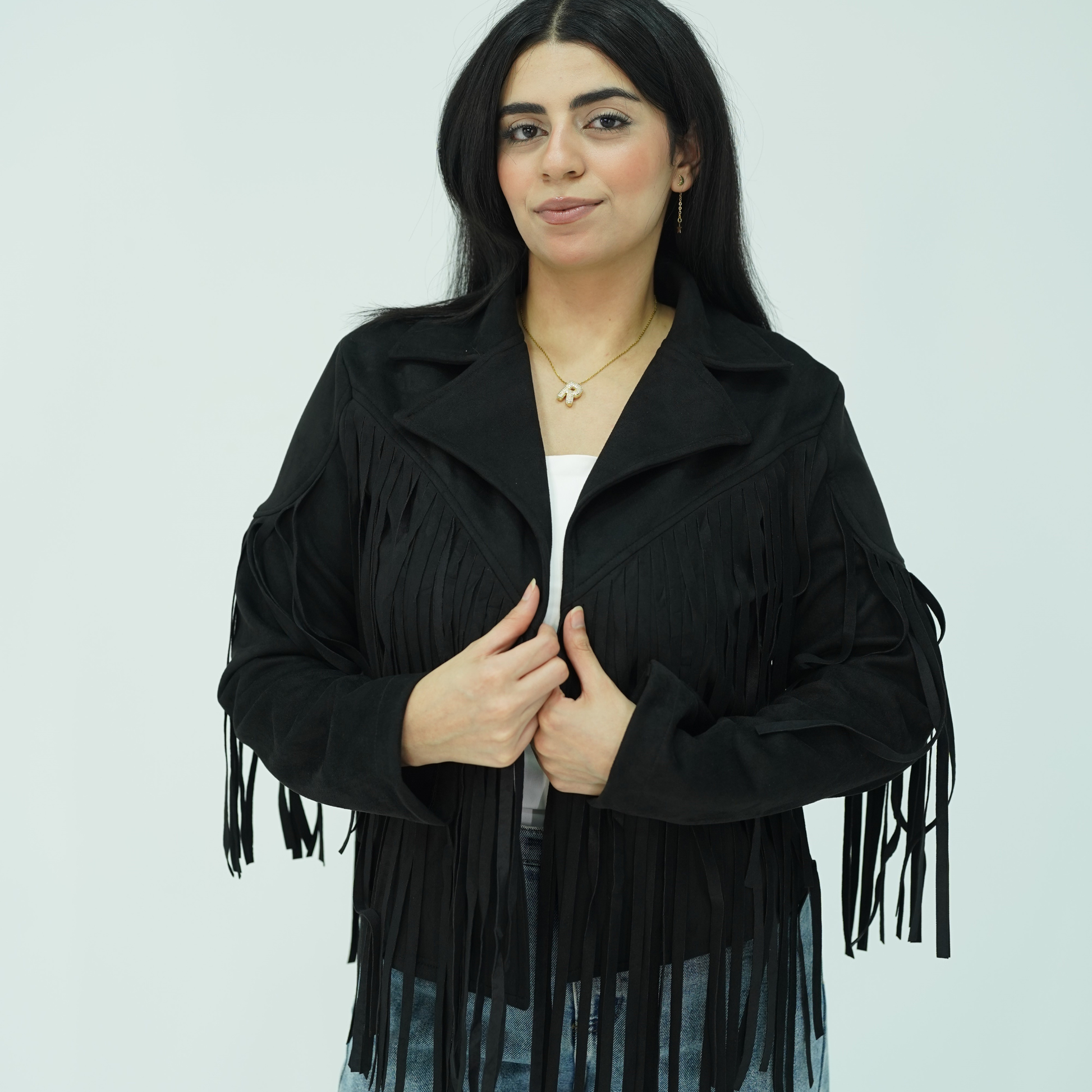 Black Fringed jacket