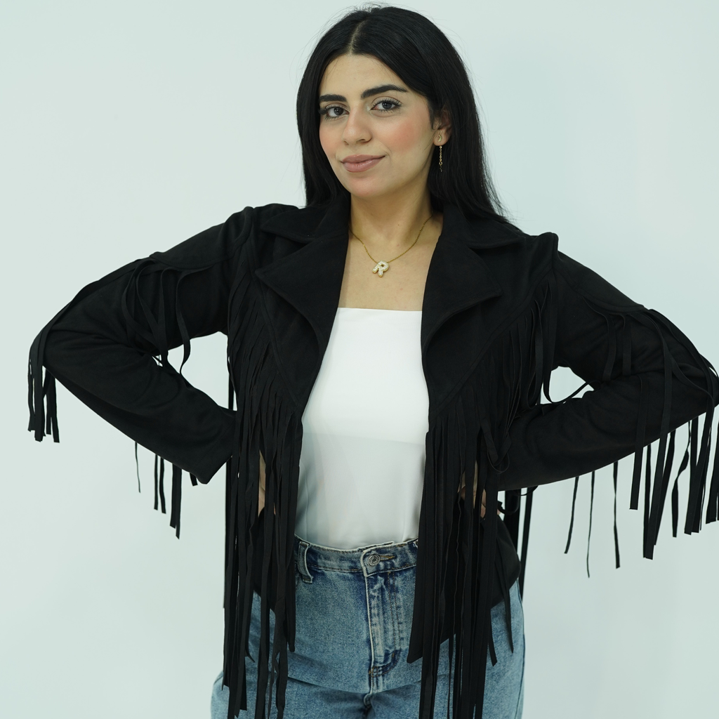 Black Fringed jacket