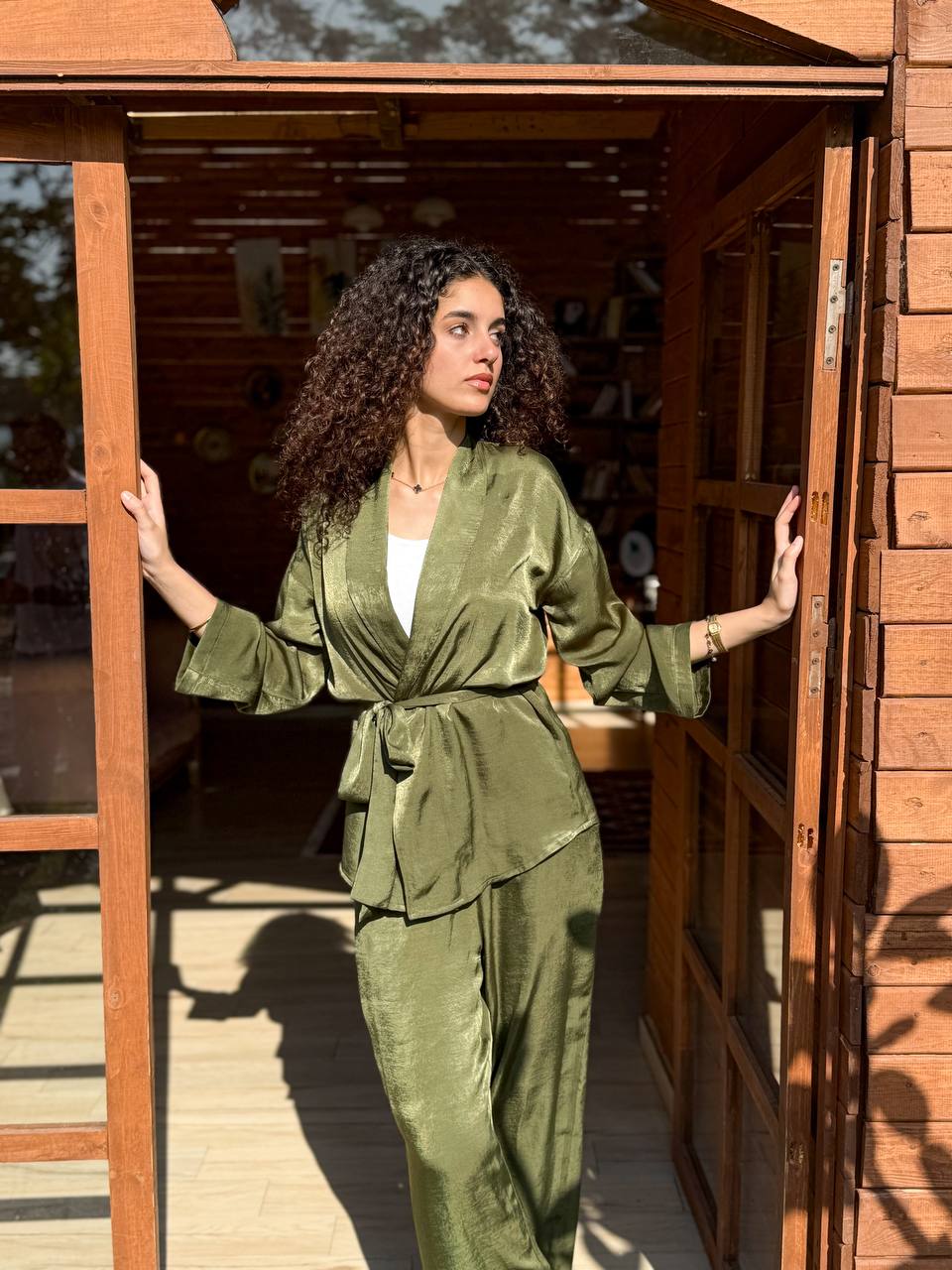The olive suit
